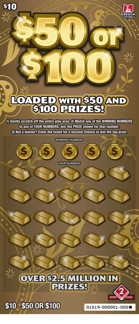 oregon lottery ticket cost.